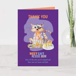 CAT RESCUE MOM FOSTER CAIRERのサンキューカード カード