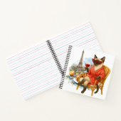 Cat retirement drinking wine in Paris France ノートブック (内部)