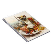 Cat retirement drinking wine in Paris France ノートブック (右側)