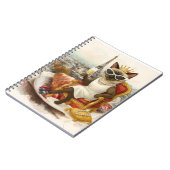 Cat retirement drinking wine in Paris France ノートブック (左側)