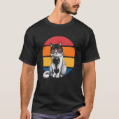 Cat Retro Sunset Cat Sunset I Cat Tシャツ (正面)