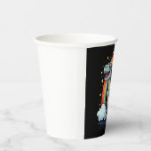 Cat Riding Dinosaur T-Rex Kitten Rainbow Dino Funn 紙コップ (右)