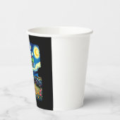 Cat Riding Dinosaur T-Rex Starry Night Cat Lover ( 紙コップ (左)