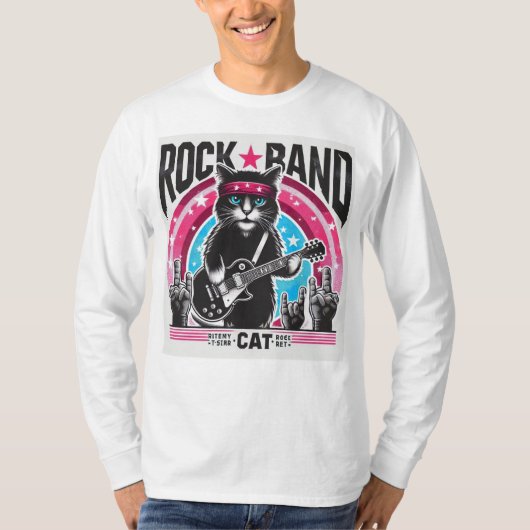 Cat rock band tシャツ (正面)
