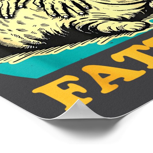 Cat Rolling Fatties Funny For Men Women ポスター (角)