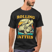Cat Rolling Fatties Funny For Men Women  Tシャツ (正面)