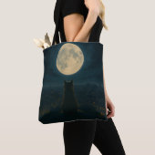 Cat rooftop tote bag トートバッグ (クローズアップ)