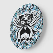 CAT RUSTIC / GATO RUSTICO By Masanser ラージ壁時計 (傾斜)