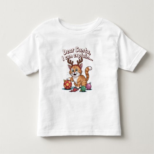 Cat’s Christmas Plan トドラーTシャツ (正面)