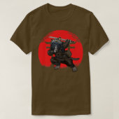Cat Samurai Japan Flag Kendo Ninja Sword Warrior S Tシャツ (デザイン正面)
