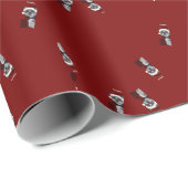 Cat Santa Claws Christmas Maureen Girard Blue Eye  ラッピングペーパー (ロールコーナー)