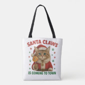 Cat Santa Claws Tote トートバッグ (裏面)