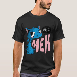 cat saying meh tシャツ