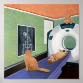 Cat Scan. Cat & Fish Art, Veterinarian Gift.  ポスター (正面)