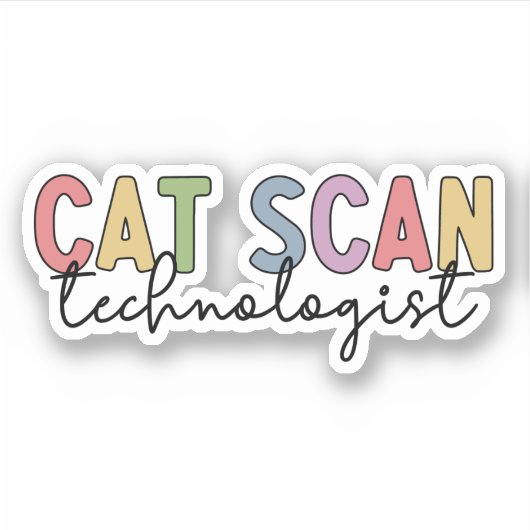 CAT Scan Technologist CT Tech Radiology Gives シール (正面)
