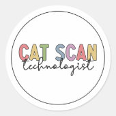 CAT Scan Technologist CT Tech Radiology Gives ラウンドシール (正面)
