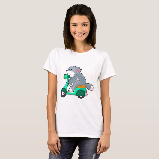 Cat Scooter Tシャツ (正面フル)
