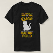 Cat Scottish Fold Tシャツ (デザイン正面)