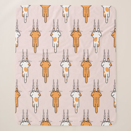 Cat scratch seamless pattern シェルパブランケット (正面)