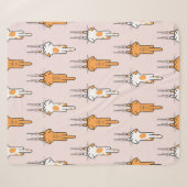 Cat scratch seamless pattern シェルパブランケット (正面(横))