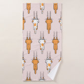 Cat scratch seamless pattern バスタオル (バスタオル)