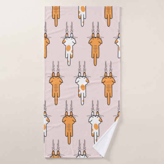 Cat scratch seamless pattern バスタオル (バスタオル)