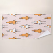 Cat scratch seamless pattern バスタオル (バスタオル)