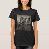 Cat Selfie Tung Tung Tung Sahur Italian Brainrot F Tシャツ (正面)