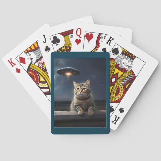 Cat Selfie UFOトランプゲーおもしろいム トランプ (裏面)