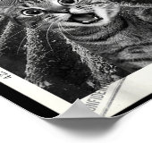 Cat Selfie Ufo Alien Funny Surprised Cat Meme Men  ポスター (角)