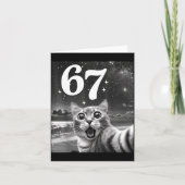 Cat Selfie With 67 Meme Funny Cats Graphic For Men カード (正面)