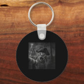 Cat Selfie With Kraken Octopus Funny Meme Men Wome キーホルダー (正面)