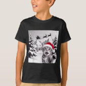 Cat Selfie With Santa  Tシャツ (正面)