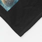 Cat Selfie With Shark Funny  フリースブランケット (角)