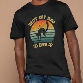 Cat-Shirt Men Best Cat Dad Ever Funny Tシャツ