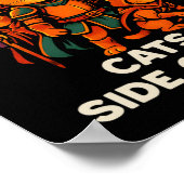 Cat Side Quest Funny Cats Tabletop Gamer Nerd Men  ポスター (角)