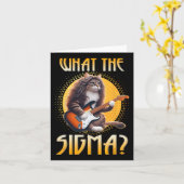 Cat Sigma Shirt おもしろい Sigma BrainrotミームRiz Sig カード (黄色い花)