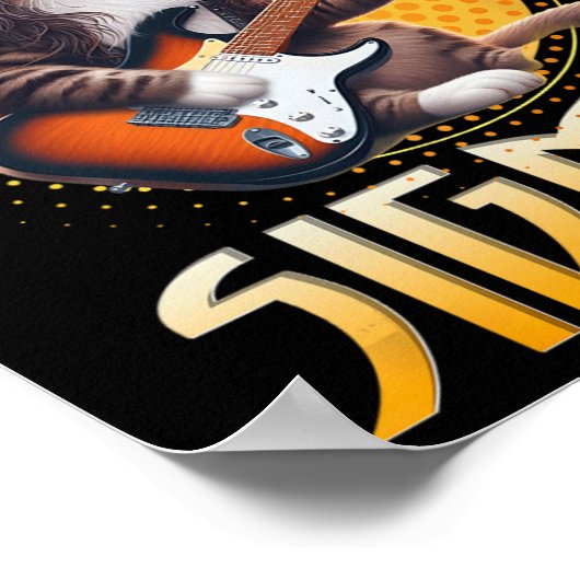 Cat Sigma Shirt おもしろい Sigma BrainrotミームRiz Sig ポスター (角)