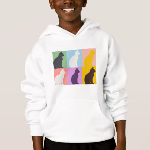 Cat silhouette colorful