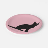 Cat Silhouette Paper Plates ペーパープレート (アングル)