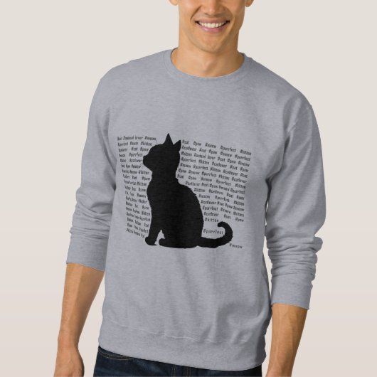 Cat Silhouette - purrfect design for cat lovers スウェットシャツ (正面)