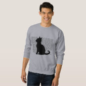 Cat Silhouette - purrfect design for cat lovers スウェットシャツ (正面フル)