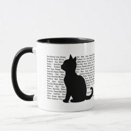 Cat Silhouette - purrfect design for cat lovers マグカップ