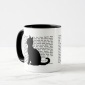 Cat Silhouette - purrfect design for cat lovers マグカップ (正面左)