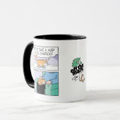 Cat sits on Loveseat (lap)  マグカップ (正面左)