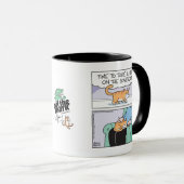 Cat sits on Loveseat (lap)  マグカップ (正面右)