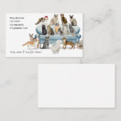 Cat Sitter Watercolor Business Card 名刺 (正面/裏面)