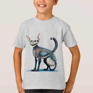 Cat Skeleton Fusion - Hyperdetailed Art Tシャツ