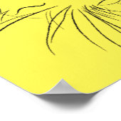 Cat Sketch – カスタマイズ可能な色 ポスター (角)