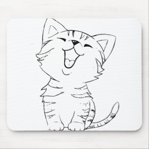 [Cat Sketch] [スケッチ] [グラフィックアート] [キッテンシルエット] マウスパッド